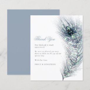 Papier BUDGET Peacock Plumes Mariage Merci