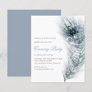 Papier BUDGET Peacock Plumes Mariage Soirée