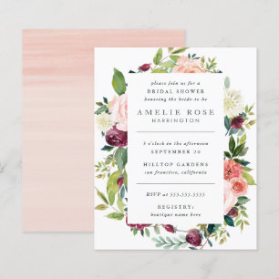 Papier Budget Peonies modernes et Fête des mariées de cou