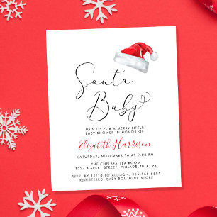 Papier Budget Père Noël Baby Christmas Baby shower Invita