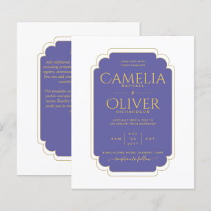 Papier BUDGET Peri Purple Gold MONOCHROME Mariage
