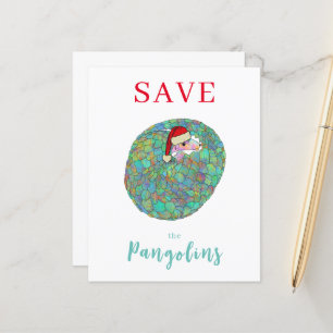Papier Budget personnalisé de Xmas Save the Pangolins Slo