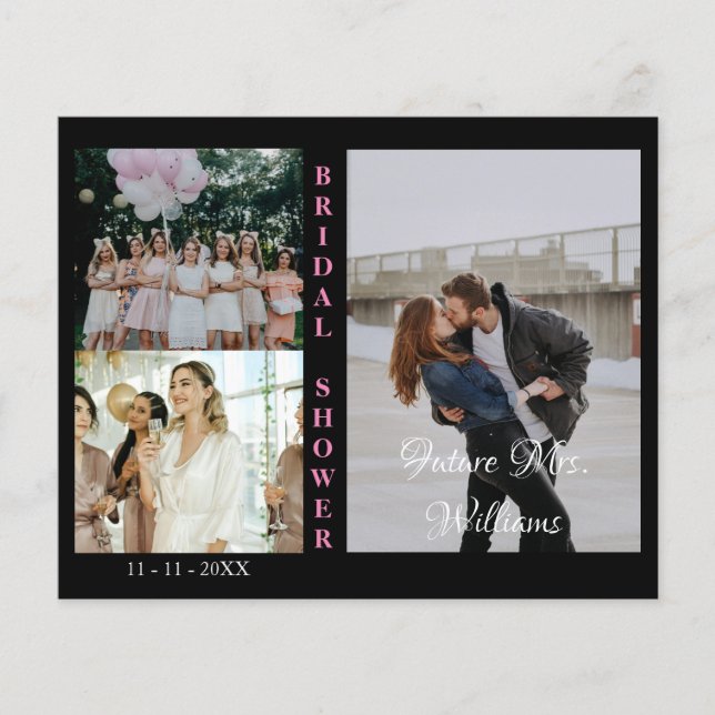 Papier Budget Personnalisé Photos Bridal Shower Invitatio (Devant)