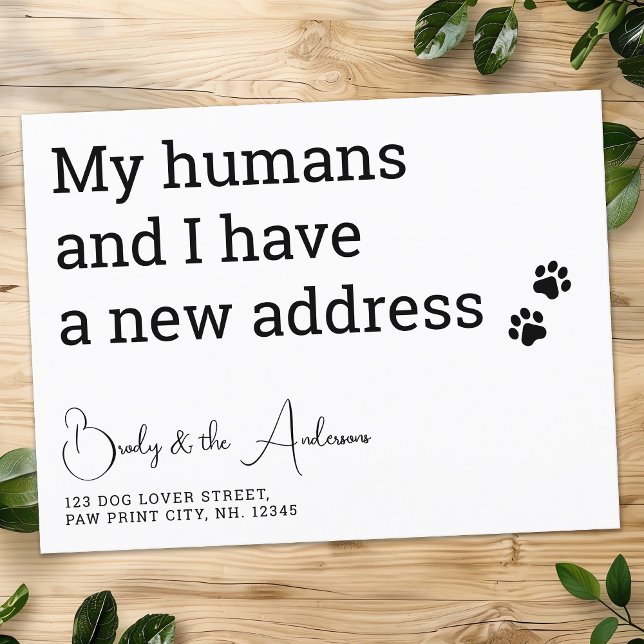 Papier Budget Pet Chien Chat Nous Avons Déménagé Nouvelle (Créateur téléchargé)