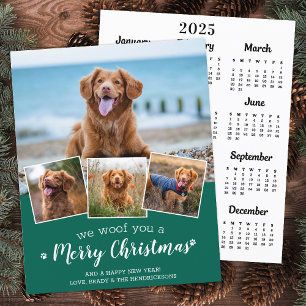 Papier Budget Pet Dog Photo Joyeux Noël 2025 Calendrier
