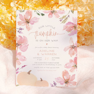 Papier Budget Petit Citrouille Automne Floral Girl Baby s