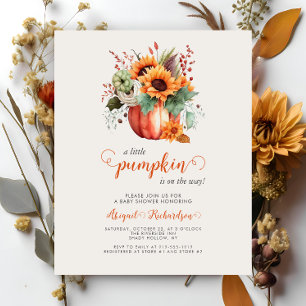 Papier Budget Petit Citrouille Baby shower d'automne de t