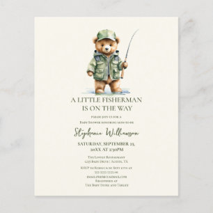 Papier Budget Petit Pêcheur Baby shower d'ours de pêche