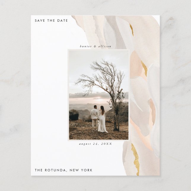 Papier Budget photo Abstraite Enregistrer la date circula (Devant)