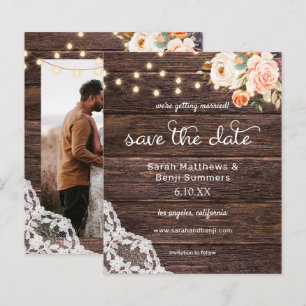 Papier Budget Photo Bois, dentelle rose florale Enregistr