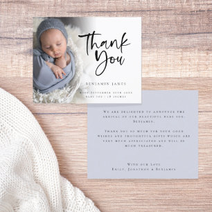 Papier Budget Photo Boy Merci Annonce de naissance