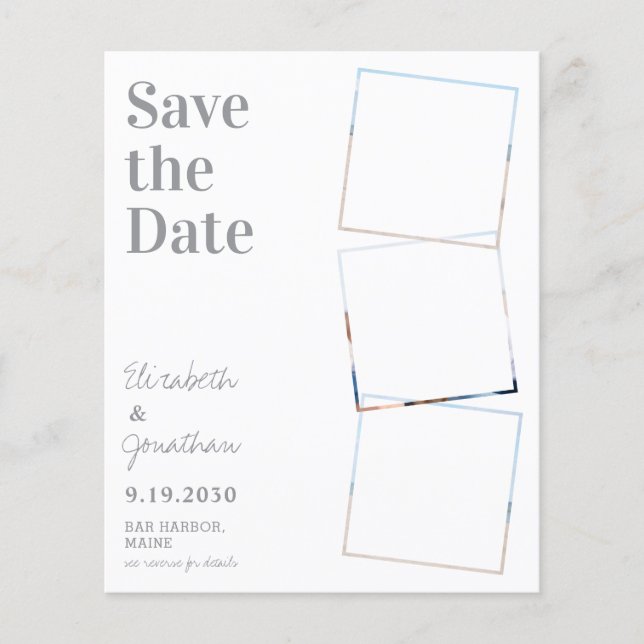 Papier Budget Photo Collage QR Code Mariage Enregistrer L (Devant)