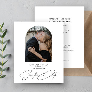 Papier Budget photo d'arche moderne mariage économiser la