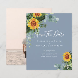 Papier BUDGET Photo Enregistrer Date Rustique SUNFLOWERS 