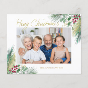 Papier Budget Photo Foliry Berries Joyeux Noël