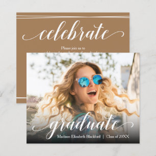 Papier Budget Photo Invitations de la fête des diplômés