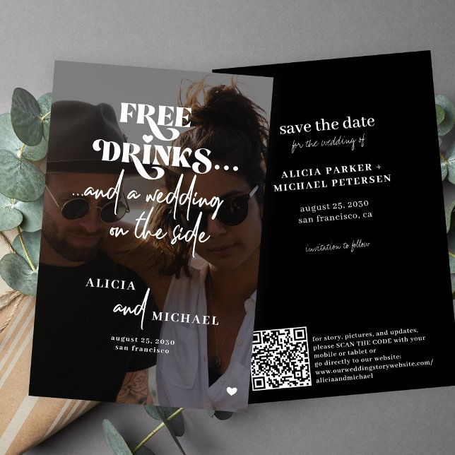 Papier Budget photo mariage décontracté QR enregistrer la (Créateur téléchargé)