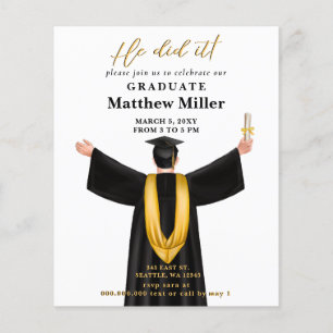 Papier Budget Photo Minimaliste Il L'A Fait Diplôme