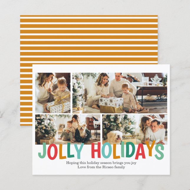 Papier BUDGET Photo personnalisée Jolly Noël (Devant / Derrière)