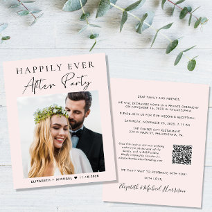 Papier Budget Photo QR Code Invitation de réception de ma