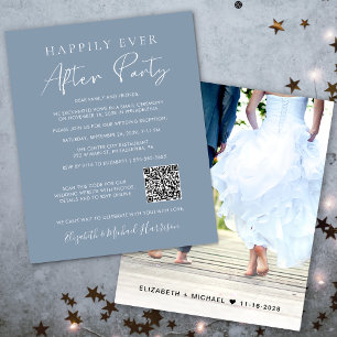 Papier Budget Photo QR Code Mariage Réception Invitation