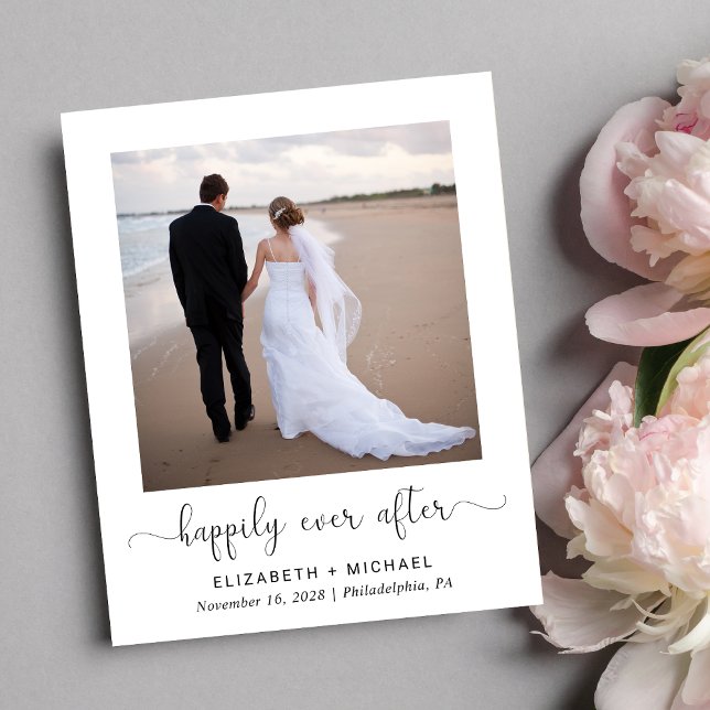 Papier Budget Photo QR Code Mariage Réception Invitation (Créateur téléchargé)