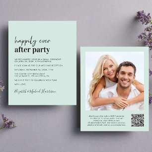 Papier Budget Photo QR Code Mariage Réception Invitation