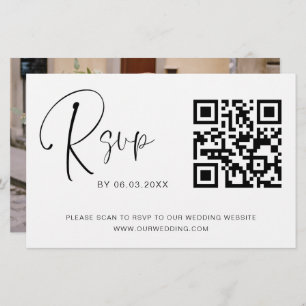 Papier Budget Photo QR Code RSVP Site Mariage