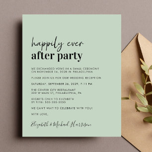 Papier Budget Photo Sage Mariage Réception Invitation