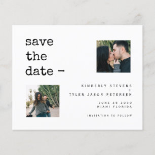 Papier Budget photo simple mariage moderne enregistrer la