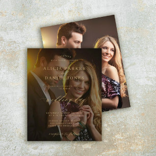 Papier Budget photo superposition faire-part de mariage o