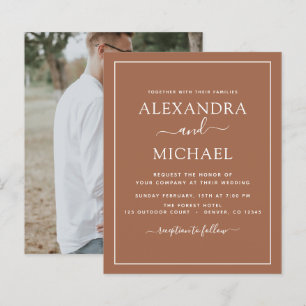 Papier Budget Photo Terracotta Boho Mariage Simple