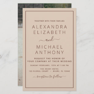 Papier Budget Photo Terracotta Boho Mariage Simple