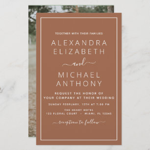 Papier Budget Photo Terracotta Boho Mariage Simple