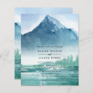Papier Budget Pine Mountains Lake Faire-part de mariage
