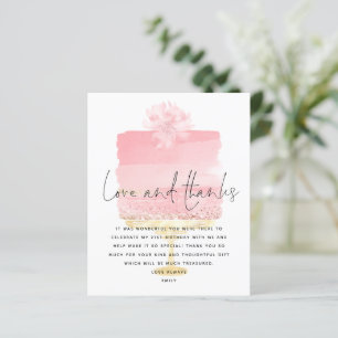 Papier Budget Pink Cake Script 21e anniversaire Merci
