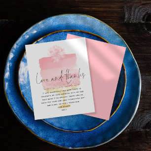 Papier Budget Pink Cake Script 50e anniversaire Merci