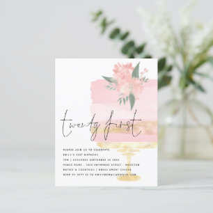 Papier Budget Pink Gold Anniversaire Gâteau 21ème Invitat