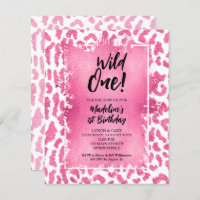 Budget Pink Leopard Wild Un 1er anniversaire Invit