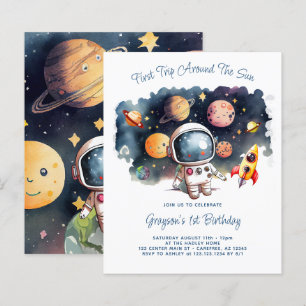 Papier Budget Planètes hors-espace garçon Invitation d'an