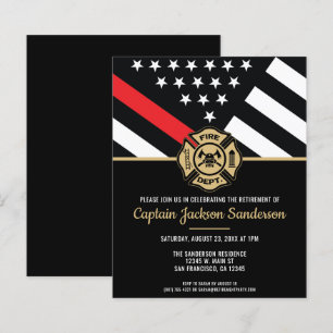 Papier Budget Pompier Retraite Invitation de pompiers