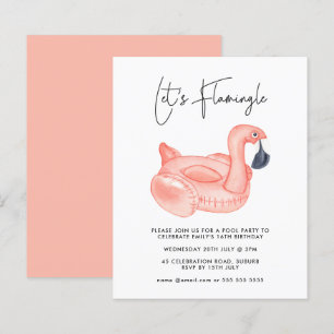 Papier Budget Pool Party Flamingle anniversaire