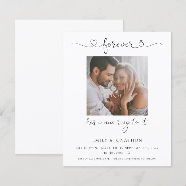 Papier Budget Pour Toujours A Bague À Il Photo Enregistre (Devant / Derrière)