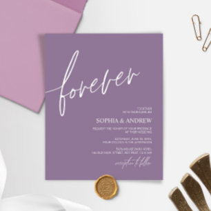 Papier Budget pour toujours Dusty Purple Faire-part de ma