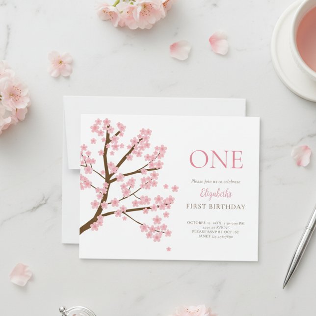 Papier Budget Premier Anniversaire Printemps Fleurs de ce (Créateur téléchargé)