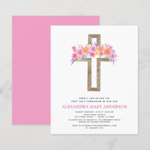Papier Budget Première Sainte Communion Pastel Floral Ros