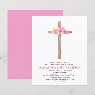Papier Budget Première Sainte Communion Pastel Floral Ros