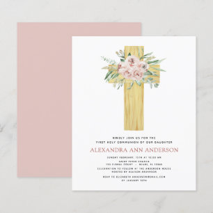 Papier Budget Première Sainte Communion Rose rose Dusty