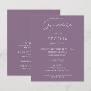 Papier Budget Prune Violet MOD Calligraphie Cérémonie de