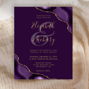 Papier Budget Purple Gold Agences Corners Plum Mariage